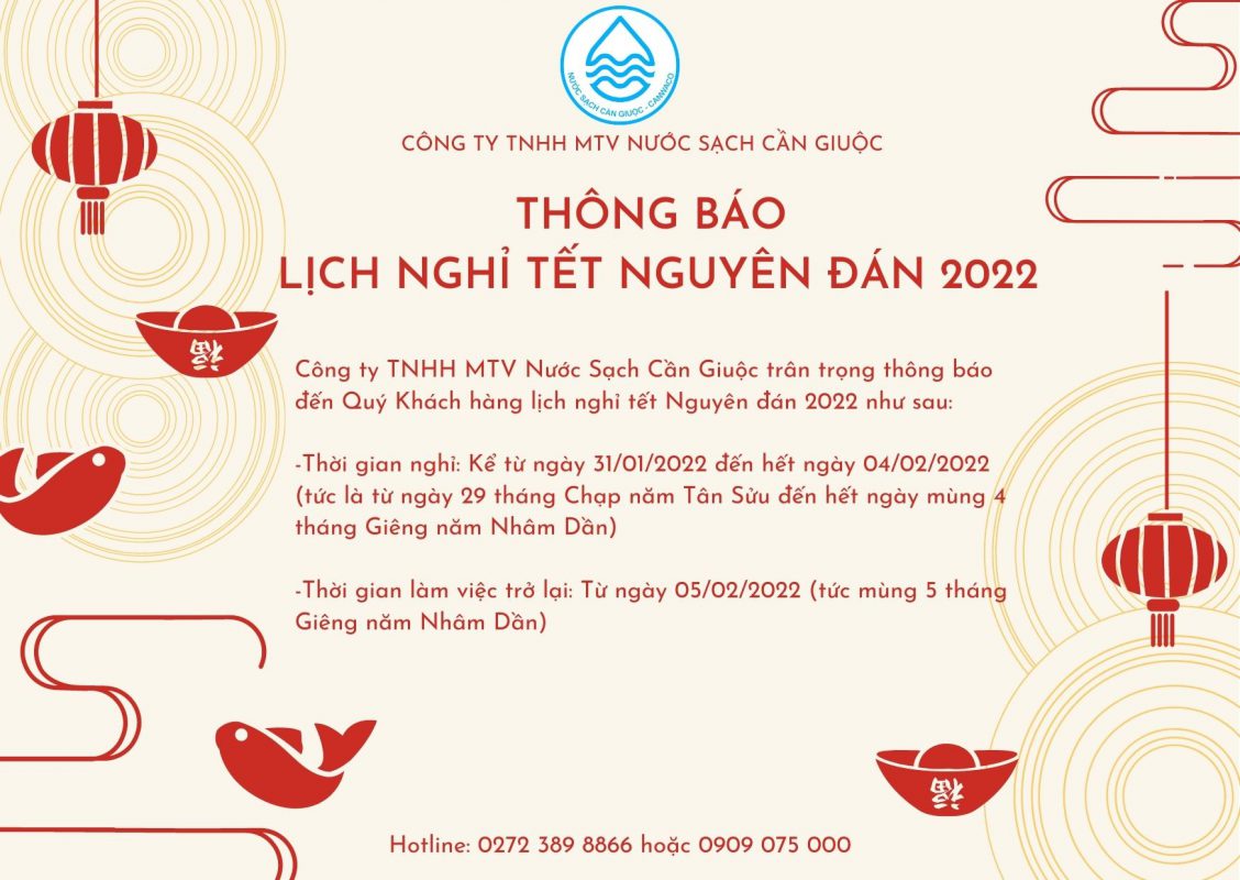 CÔNG TY TNHH MTV NƯỚC SẠCH CẦN GIUỘC