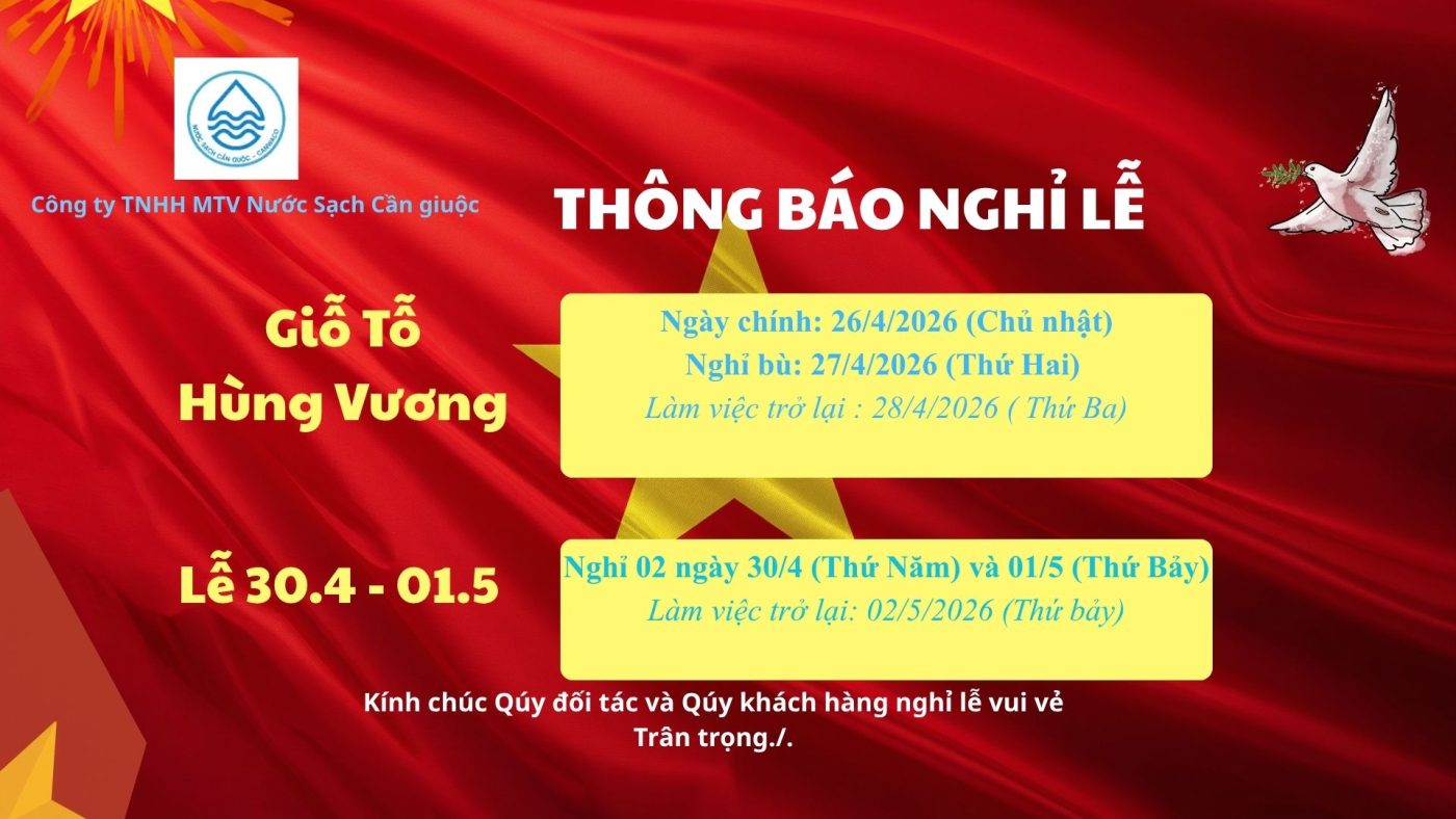 CÔNG TY TNHH MTV NƯỚC SẠCH CẦN GIUỘC
